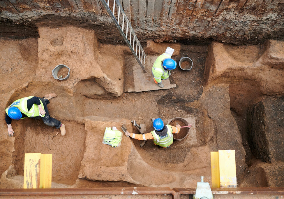 Archaeology at 81 Newgate Street, last day of site