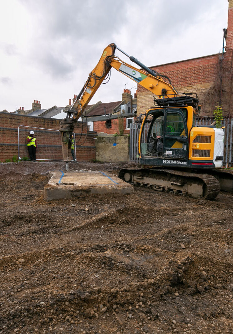 First sight of the concrete bunker